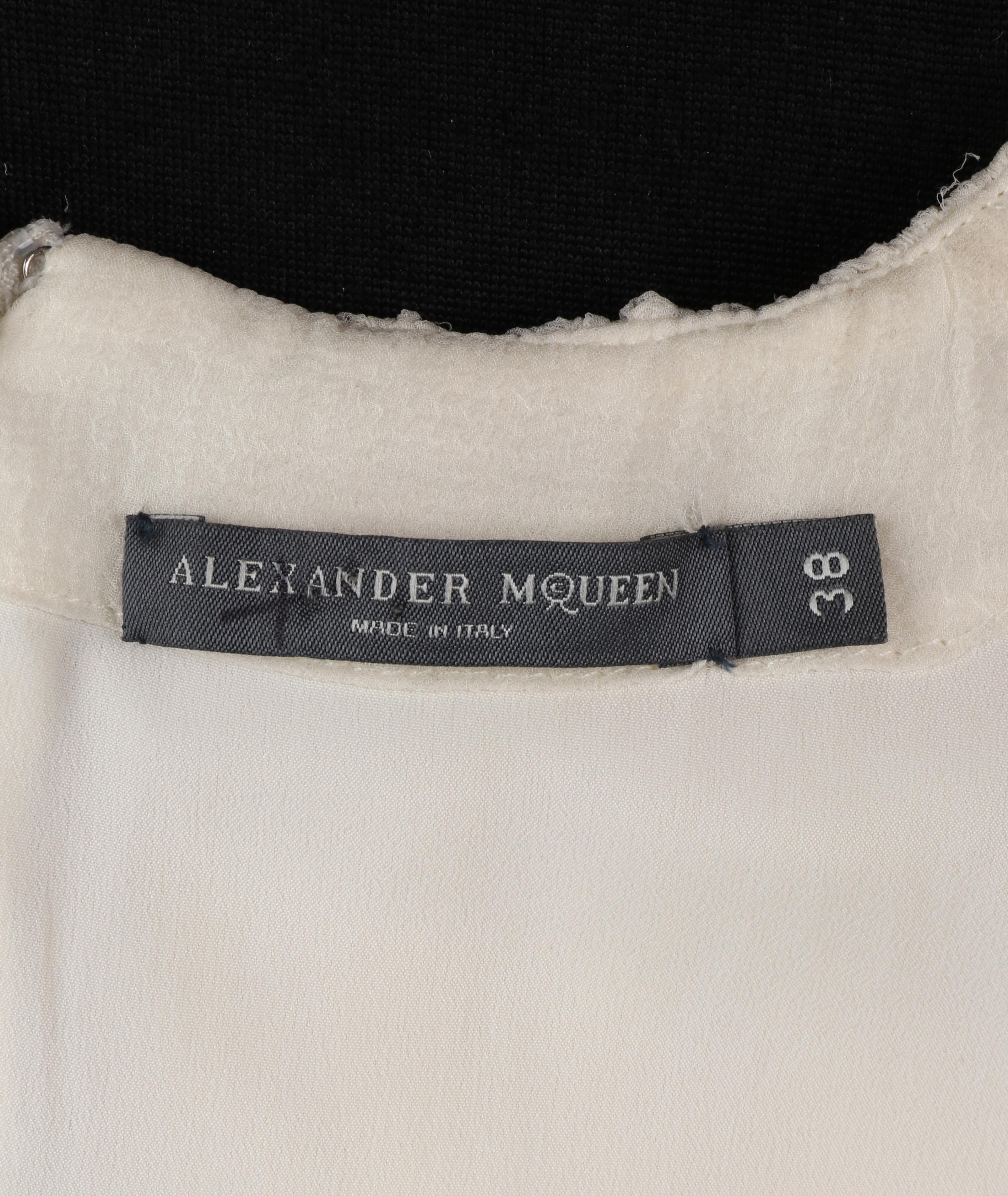 Women's ALEXANDER McQUEEN S/S 2007 Ivory Silk Chiffon Full Length Ballgown Dress Gown For Sale
