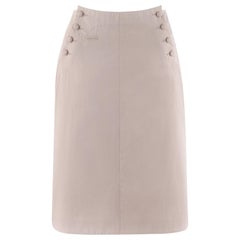 ALEXANDER McQUEEN S/S 2007 “Saraband” Blush High Rise Double Button Front Skirt