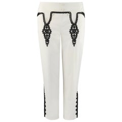 ALEXANDER McQUEEN Frühjahr/Sommer 2007 „Sarabande“ Schwarze Off White Schwarze Low Rise Jeans