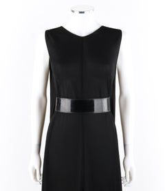 ALEXANDER McQUEEN S/S 2008 "La Dame Bleue" Black Viscose Belted Dress