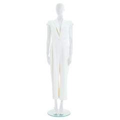 Alexander McQueen S/S 2008 ‘La Dame Bleue’ Off-White Pinstripe Jumpsuit