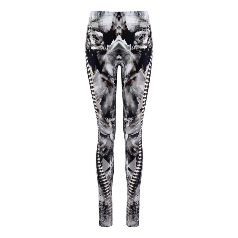 Jupe Alexander McQueen Printemps/Été 2009 - Motif Kaléidoscope Cristal - Soie Et Laine - Taille 46 IT - Neuf Avec étiquettes
