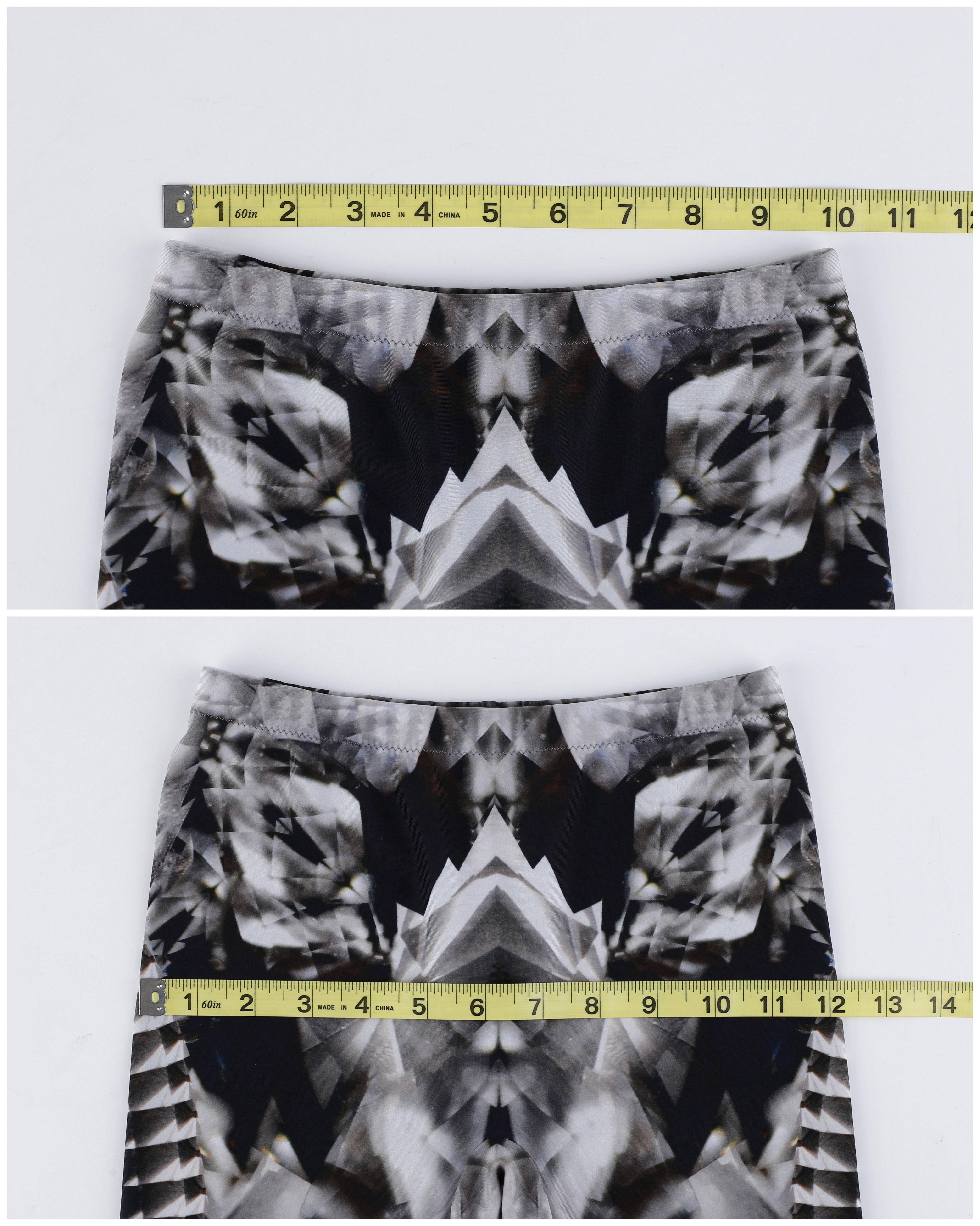Alexander McQueen S/S 2009 Caleidoscopio de cristal con estampado de esqueleto Leggings XS en venta 5