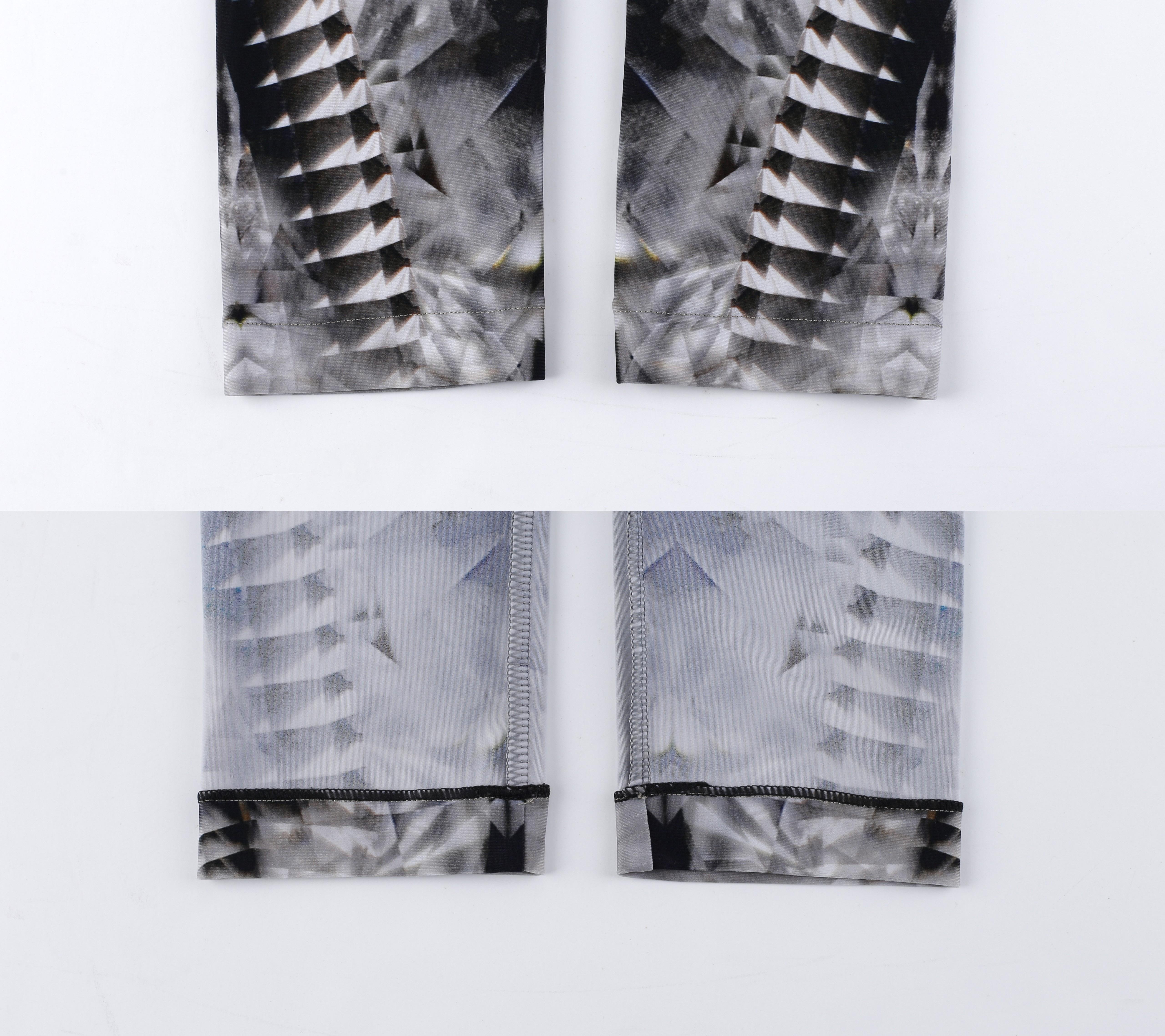 Alexander McQueen S/S 2009 Caleidoscopio de cristal con estampado de esqueleto Leggings XS en venta 6