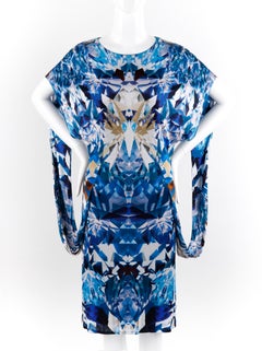 ALEXANDER McQUEEN S/S 2009 "Natural Dis-tinction" Iconic Blue Crystal Dress 42