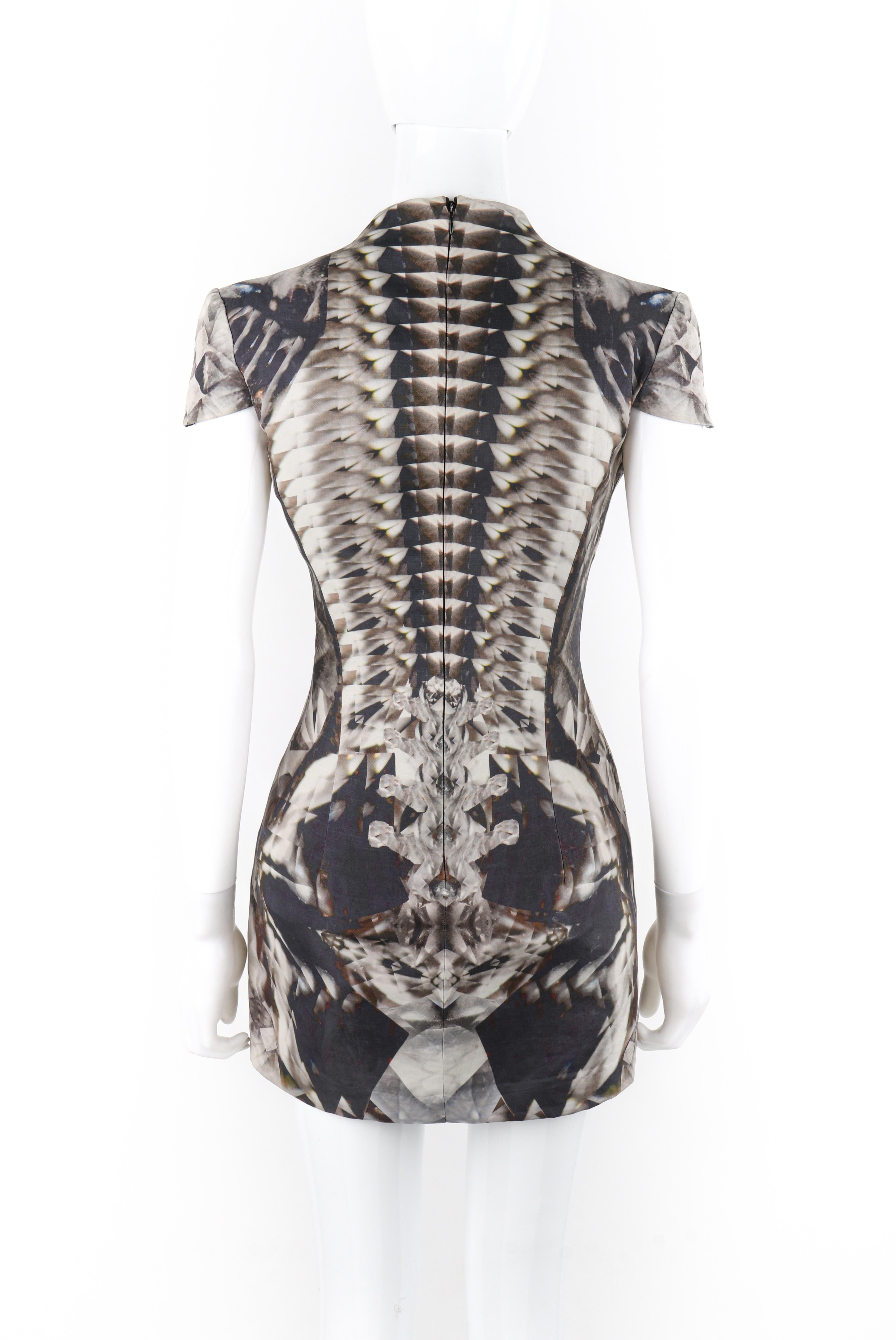 Robe kaléidoscope squelette naturelle ALEXANDER McQUEEN S/S 2009 en vente 2
