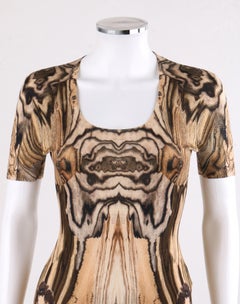 ALEXANDER McQUEEN S/S 2009 “Natural Dis-tinction” Wood-Grain Digital Print Top