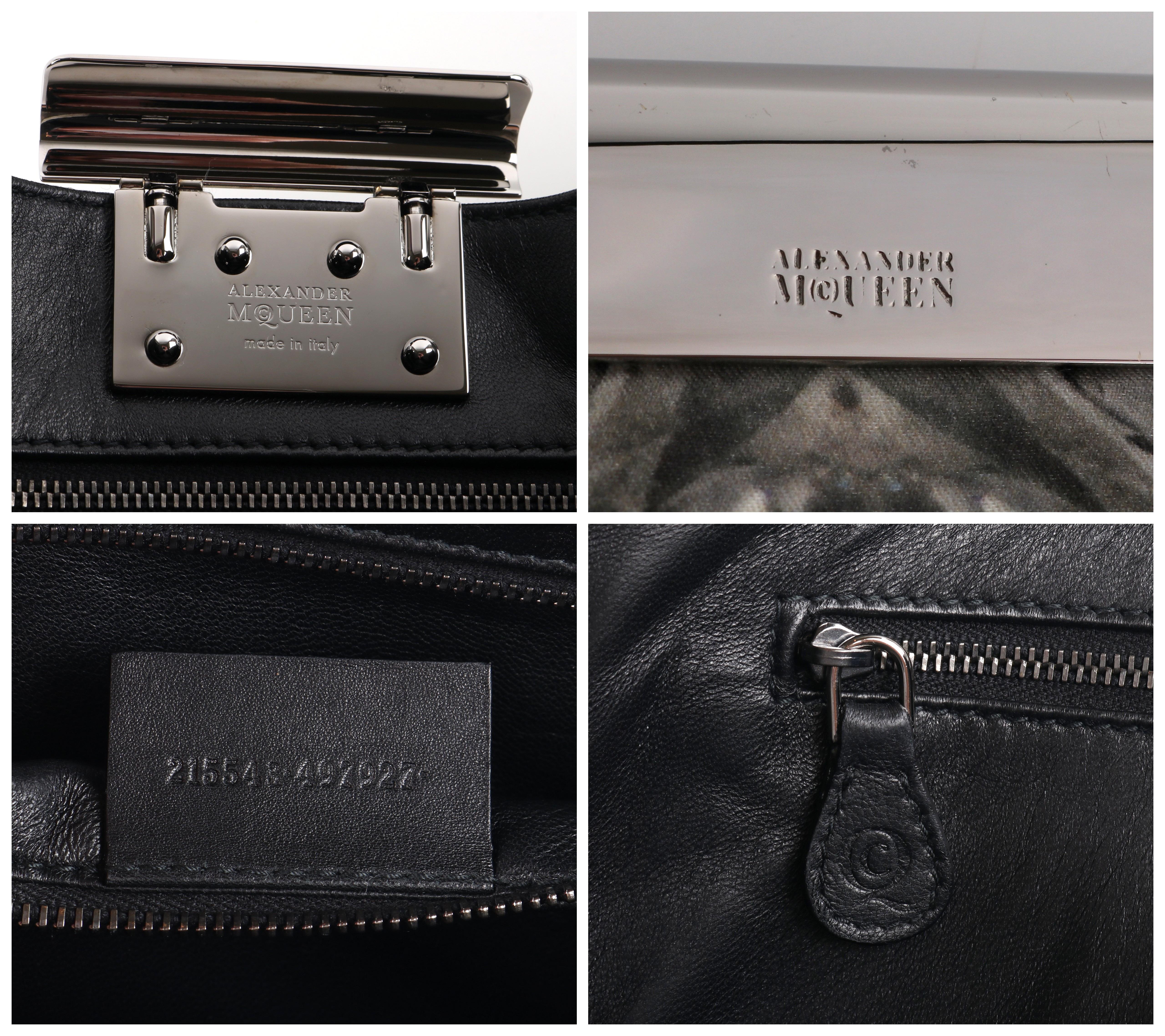Alexander McQueen P/E 2009: Pochette oversize con stampa scheletro e caleidoscopio in vendita 5