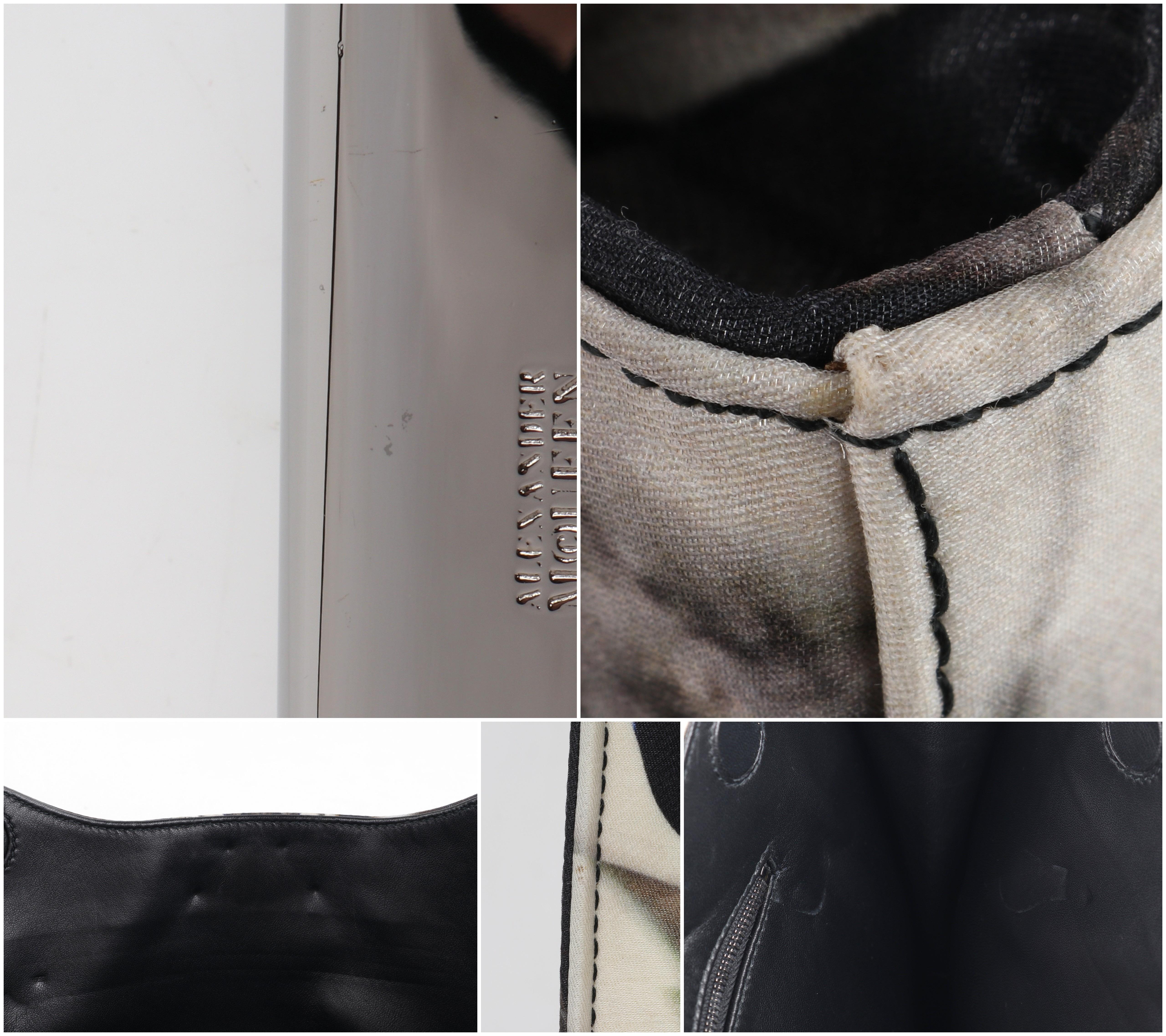 Alexander McQueen P/E 2009: Pochette oversize con stampa scheletro e caleidoscopio in vendita 7