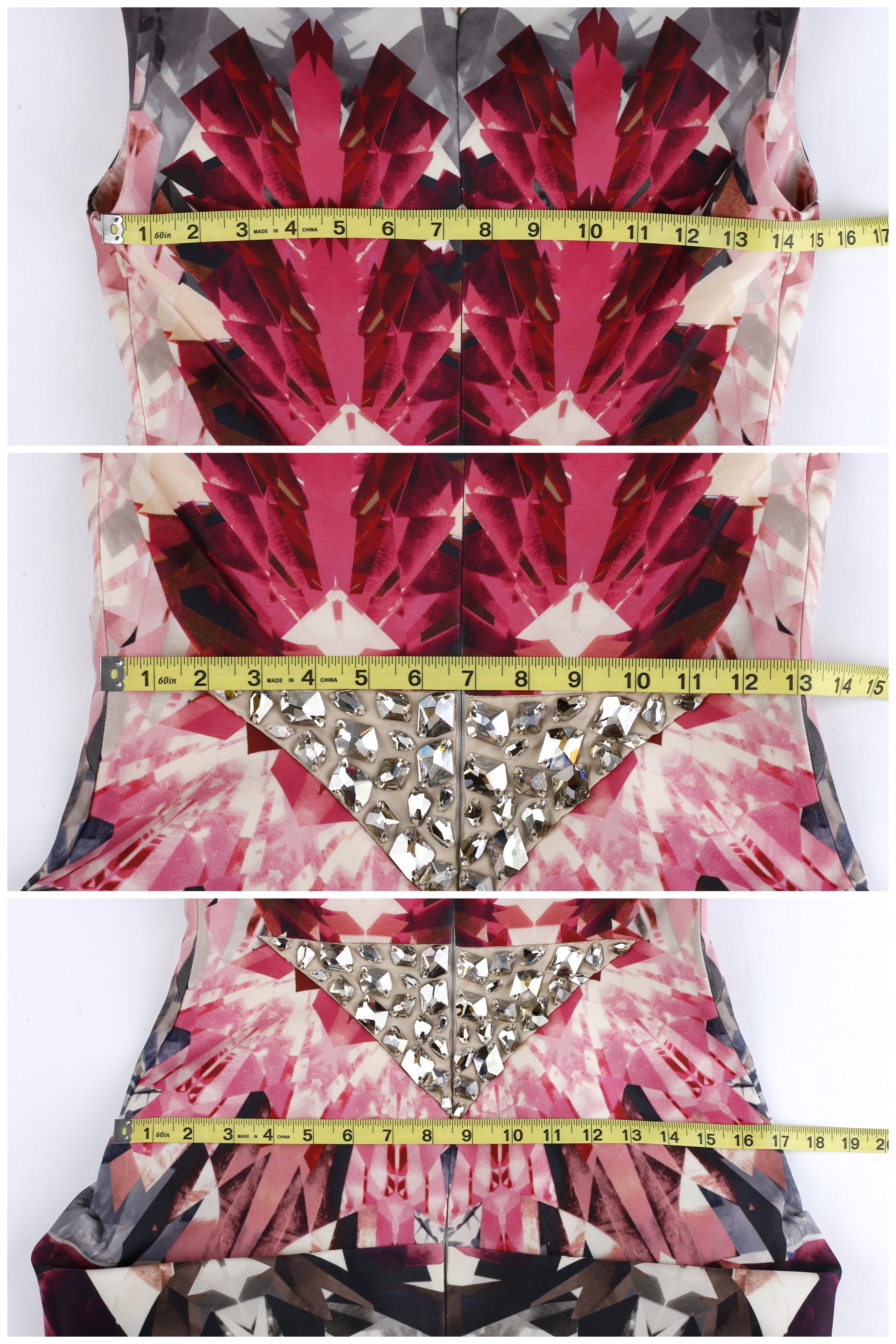 Alexander McQueen S/S 2009 Swarovski Crystal Structured Kaleidoscope Mini Dress For Sale 9
