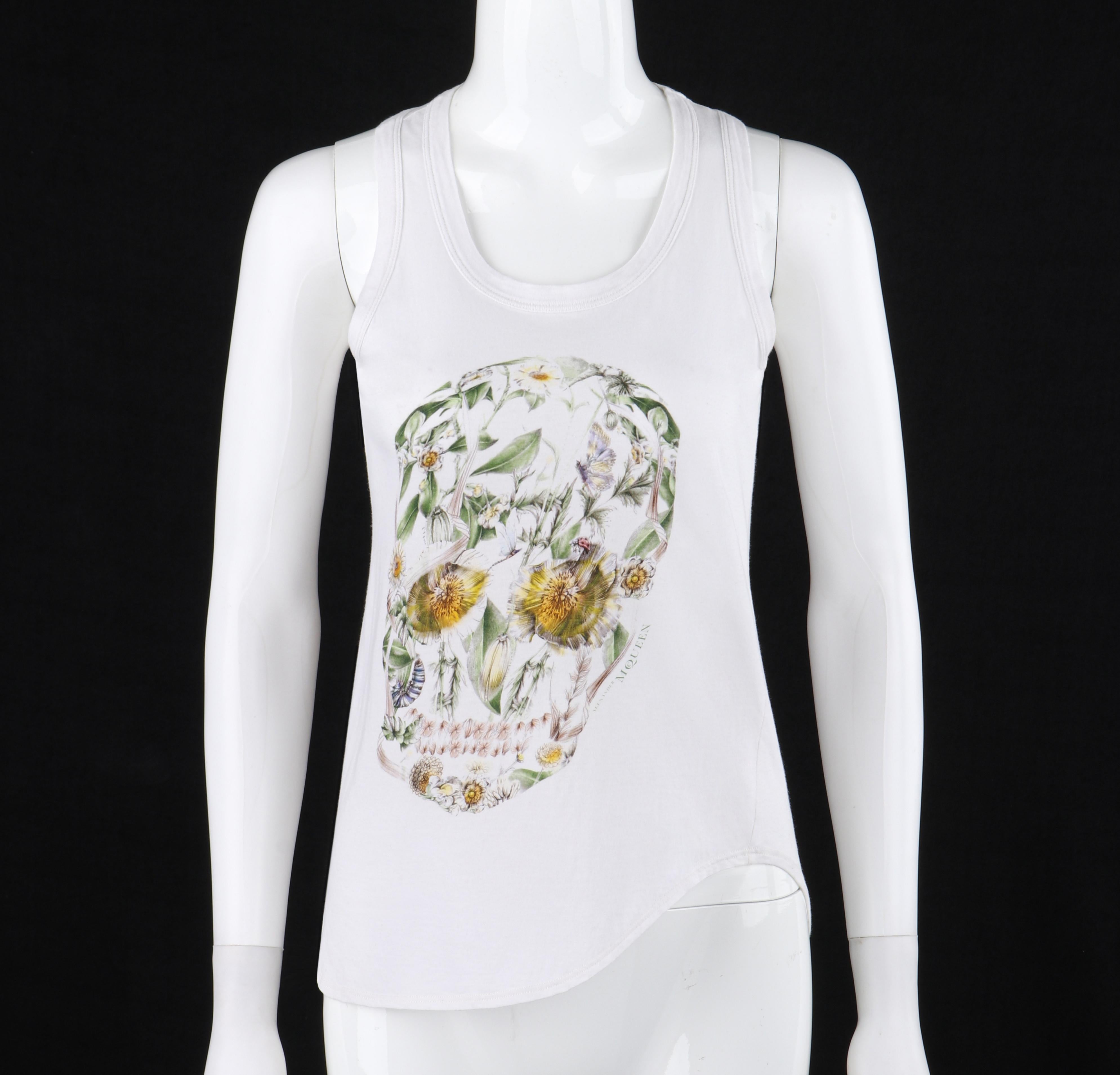 Brand / Manufacturer:  Alexander McQueen
Collection: S/S 2009
Designer: Alexander McQueen
Style: Tank Top
Color(s): Shades of black, white, yellow, green, pink, blue, and purple
Lined: No
Marked Fabric Content: 
