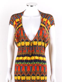 ALEXANDER McQUEEN S/S 2010 Multi-color Kaleidoscope Jersey Knit Dress