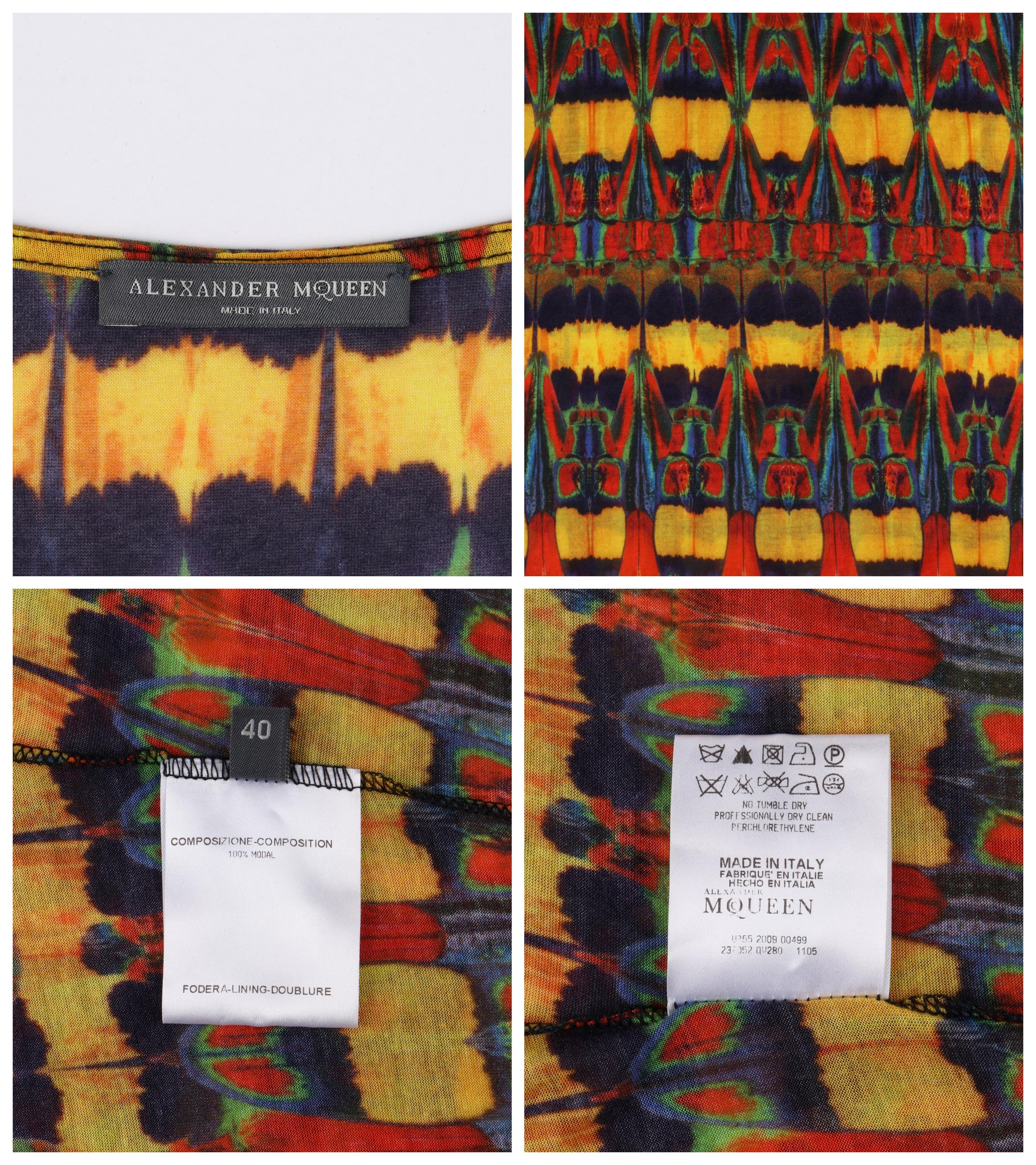 ALEXANDER McQUEEN S/S 2010 “Platos Atlantis” Beetle Kaleidoscope Draped Knit Top For Sale 5