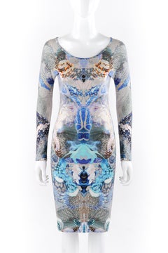 ALEXANDER McQUEEN S/S 2010 “Plato’s Atlantis” Gray Jellyfish Print Sheath Dress