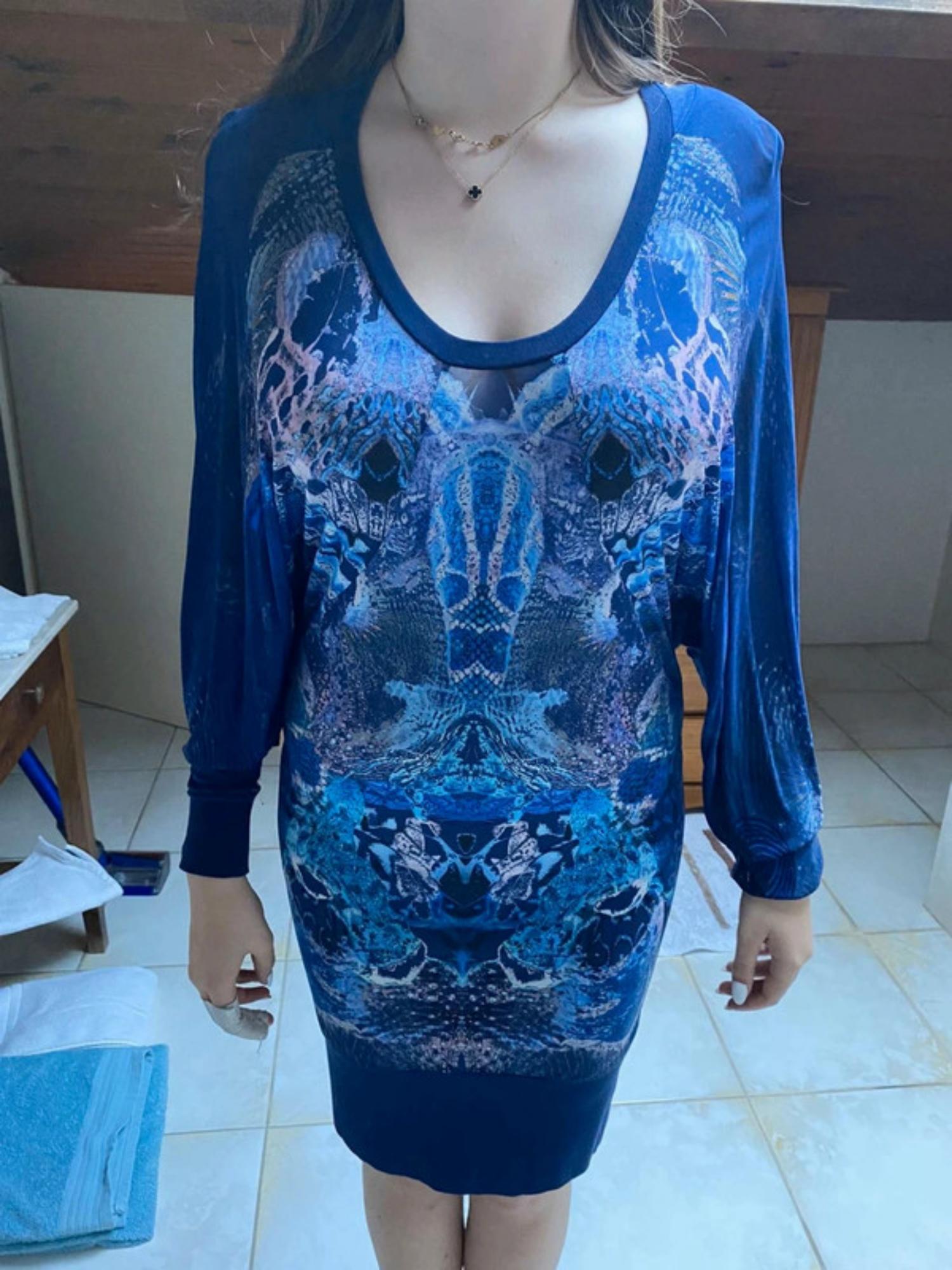 Alexander McQueen S/S 2010 Plato's Atlantis Kaleidoscope Dolman Sleeve Dress For Sale 10