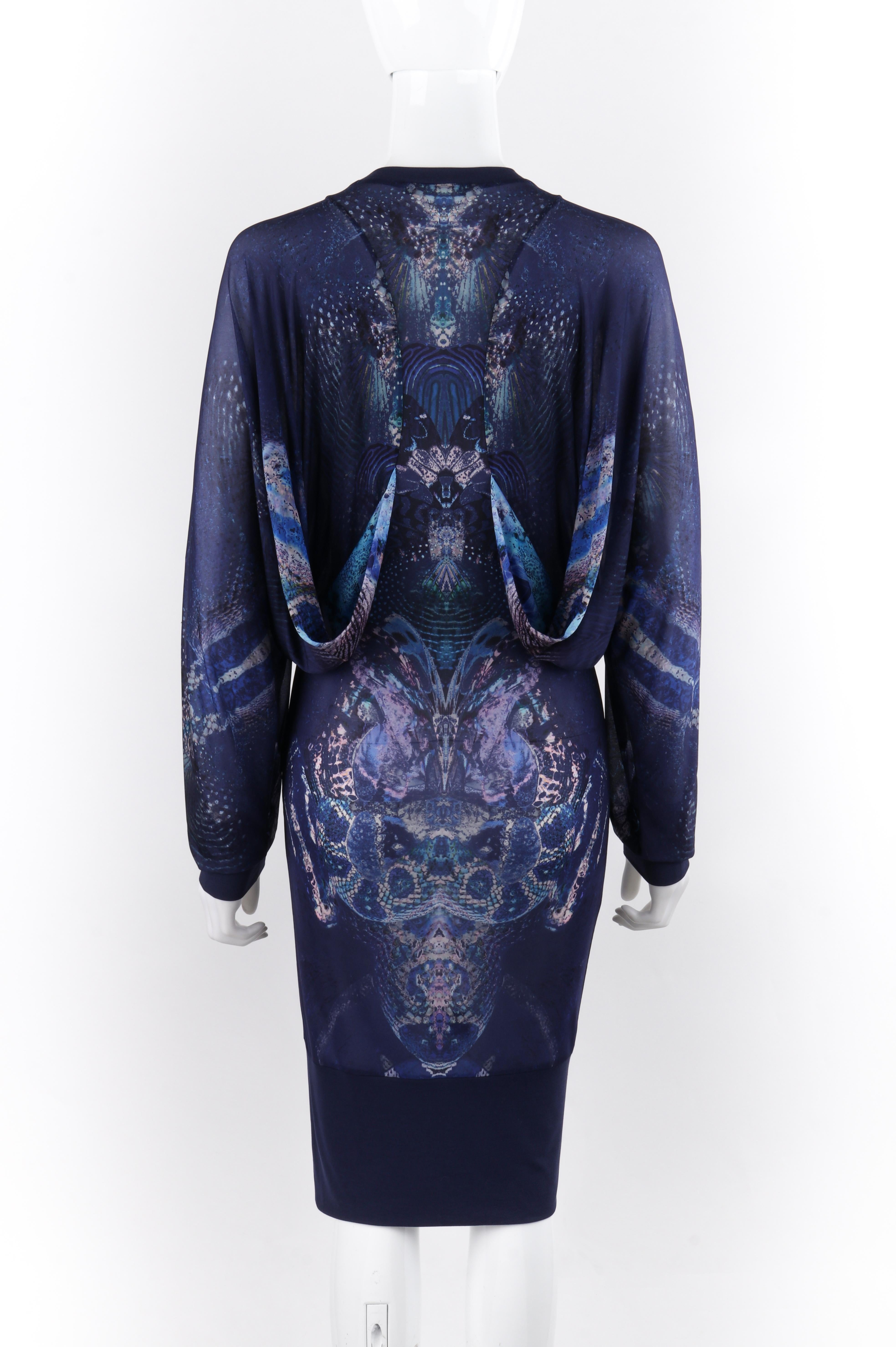 Purple ALEXANDER McQUEEN S/S 2010 “Plato's Atlantis” Kaleidoscope Dolman Sleeve Dress  For Sale