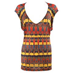 Alexander McQueen - Top con scollo a V con caleidoscopio "Atlantide di Platone" P/E 2010