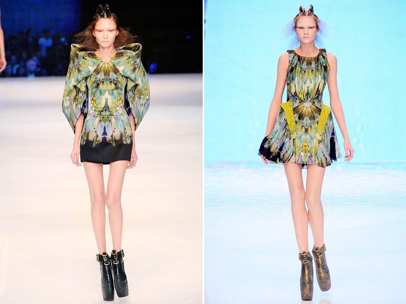 ALEXANDER McQUEEN S/S 2010 “Plato’s Atlantis” Praying Mantis Silk Evening Gown 5