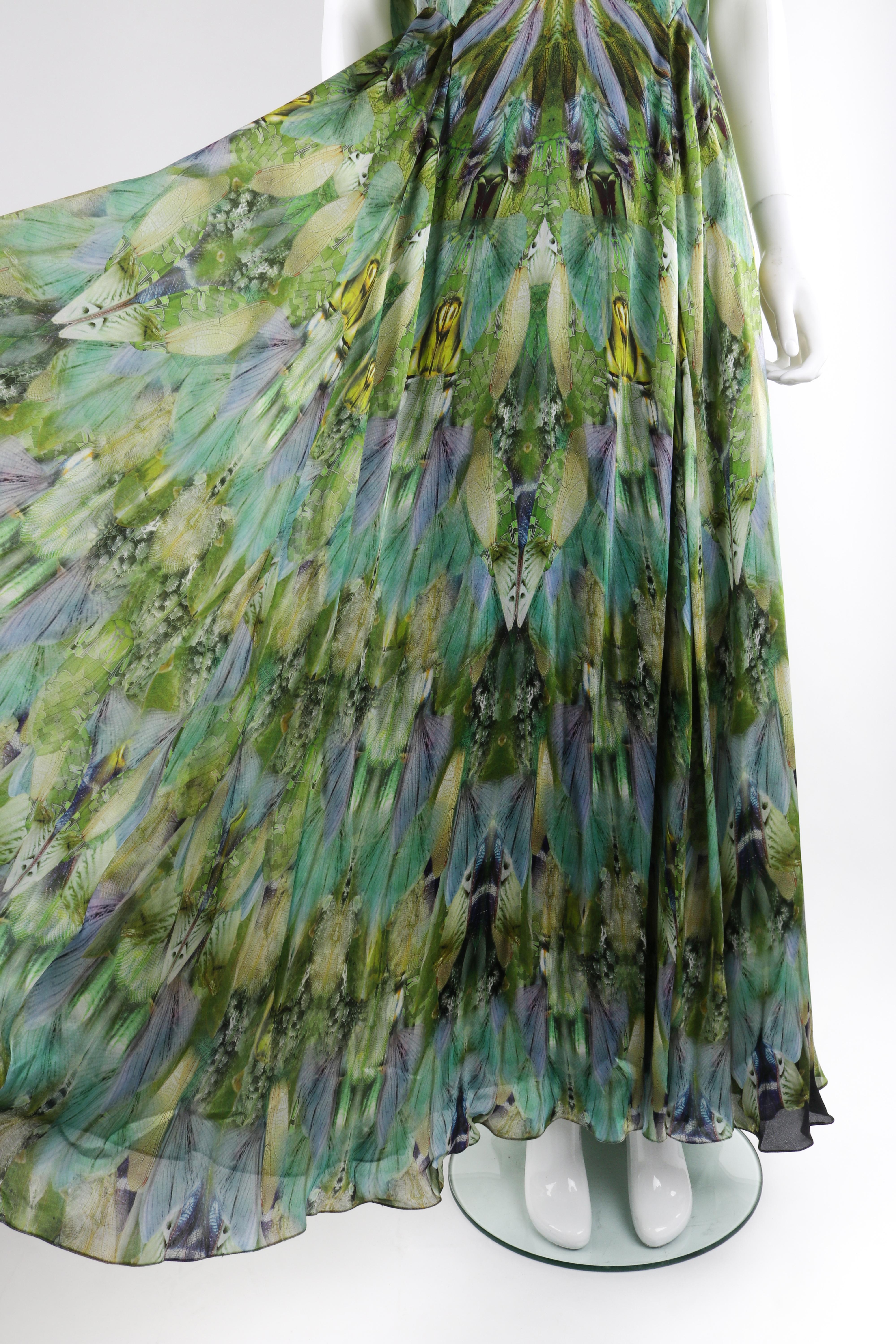 Women's ALEXANDER McQUEEN S/S 2010 “Plato’s Atlantis” Praying Mantis Silk Evening Gown