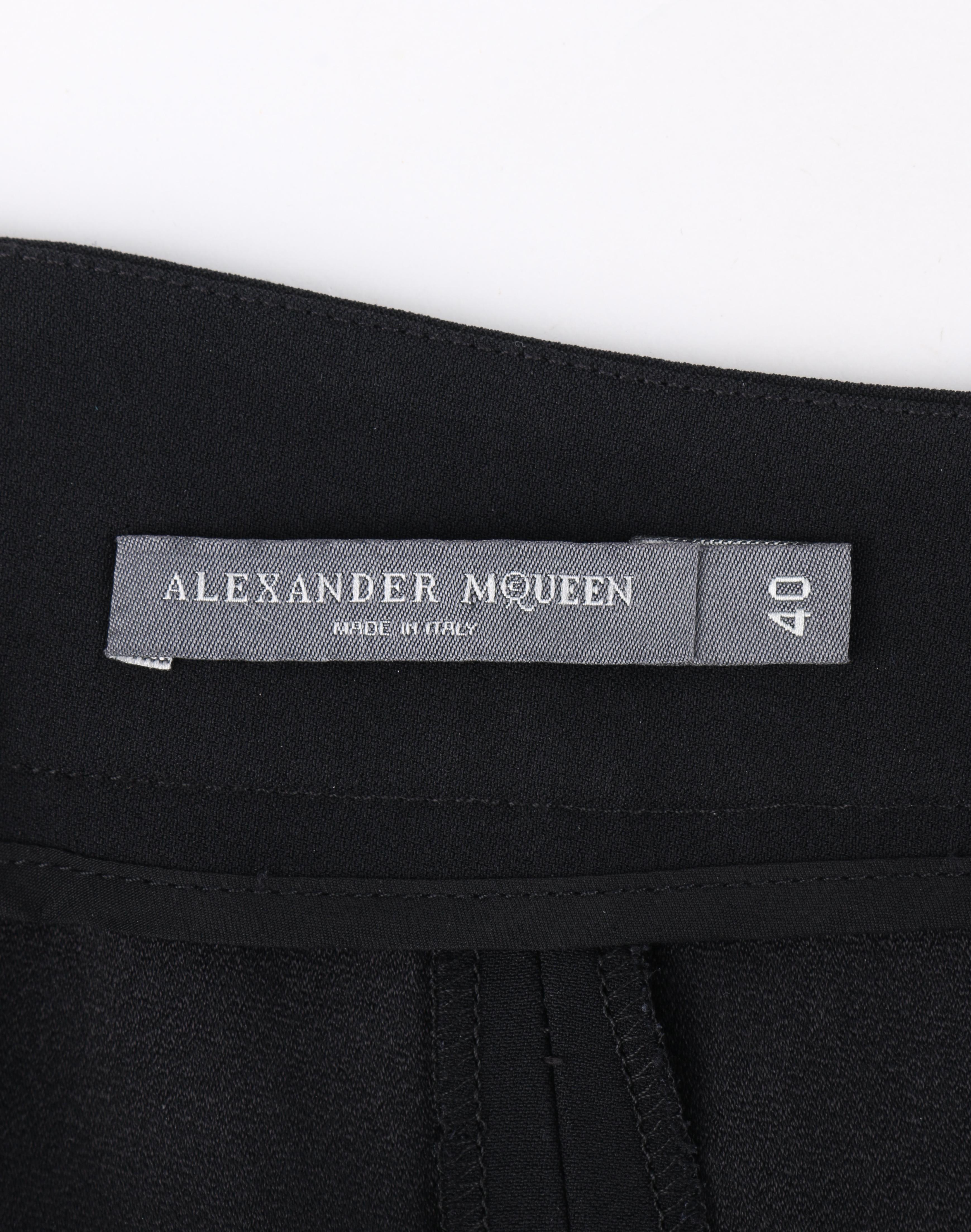 ALEXANDER McQUEEN S/S 2014 Black and Red Cropped Trouser Pant Slacks at ...