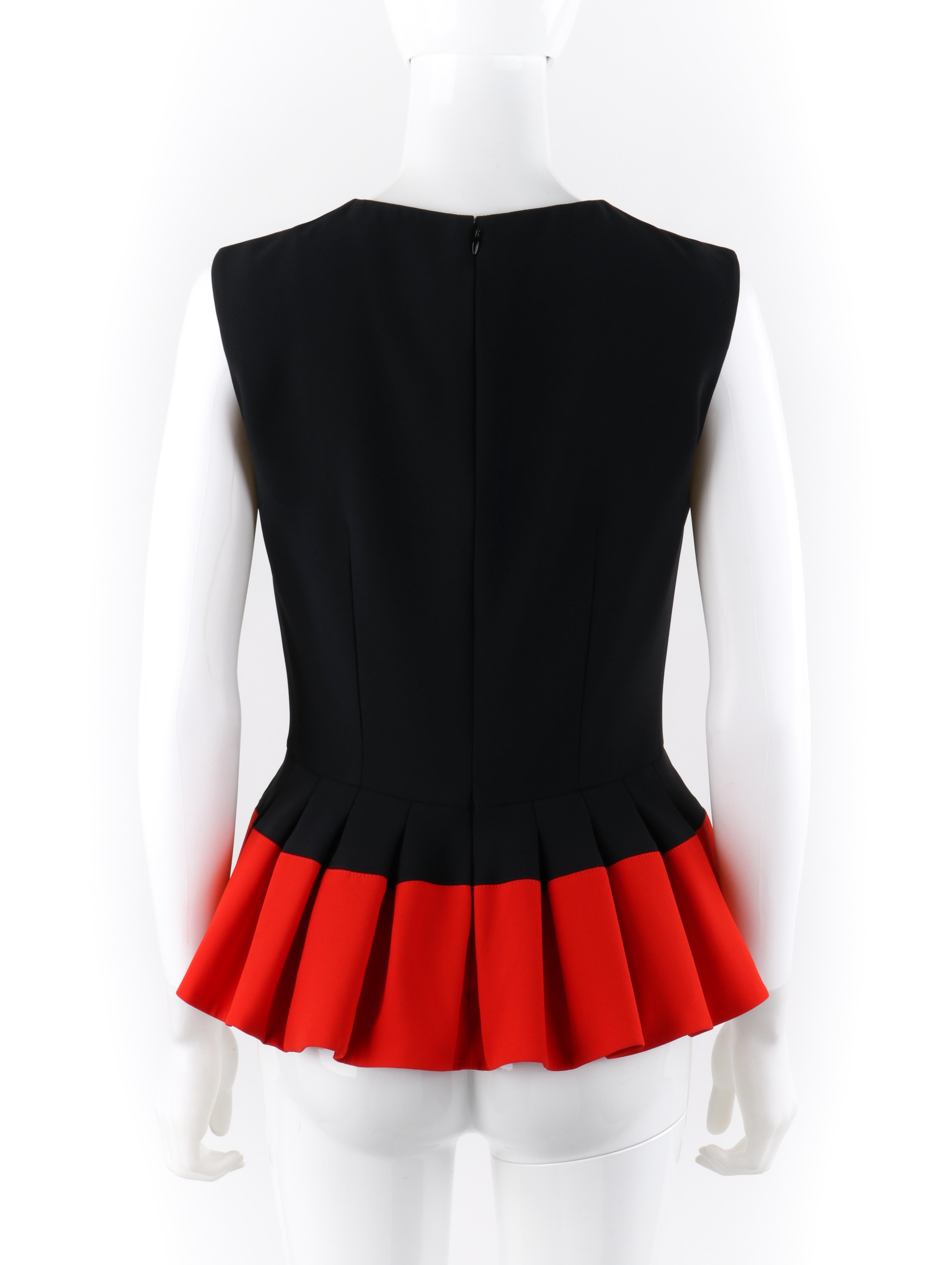 black peplum tank top