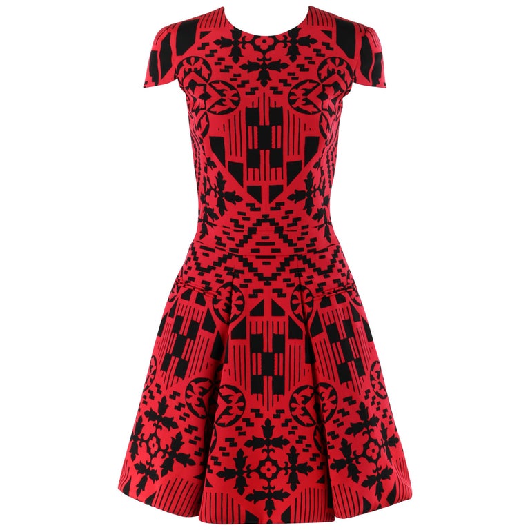 alexander mcqueen skater dress Alexander McQueen Blue Mini Skater Dress