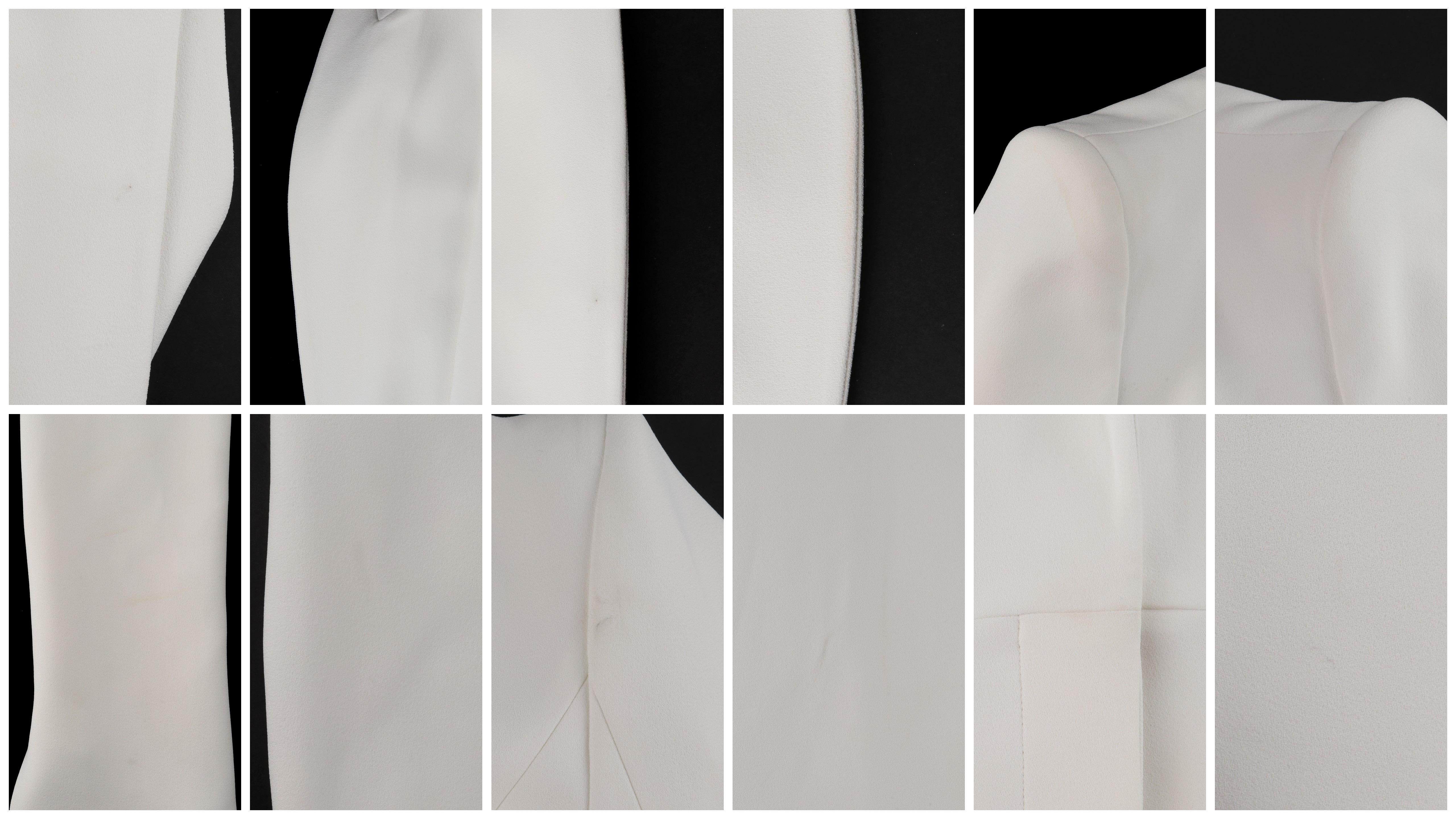 ALEXANDER McQUEEN S/S 2015 White Tailored Classic Structure Longline Coat Dress 3