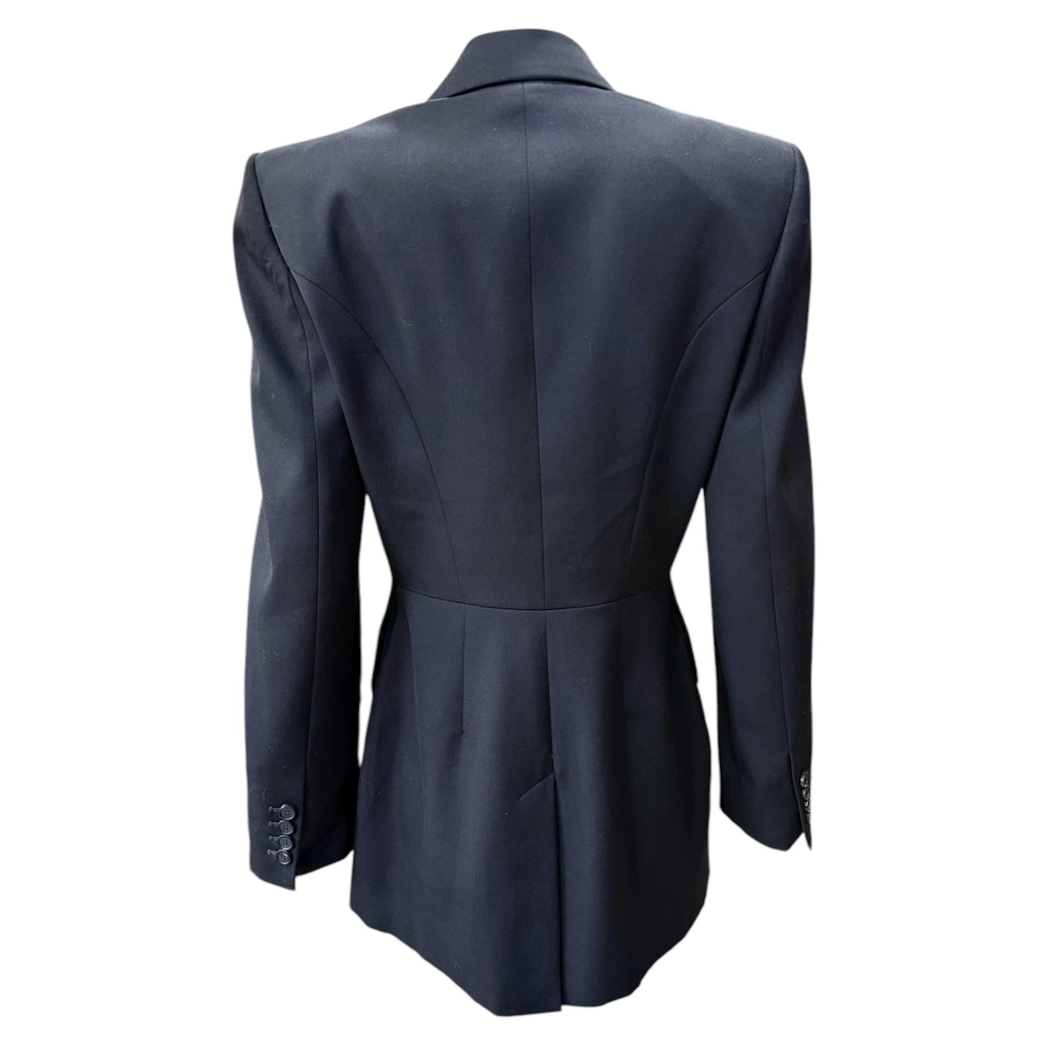 Alexander McQueen S/S Schwarzer Blazer mit Büste Detail Neu, 2024 im Zustand „Neu“ im Angebot in Los Angeles, CA