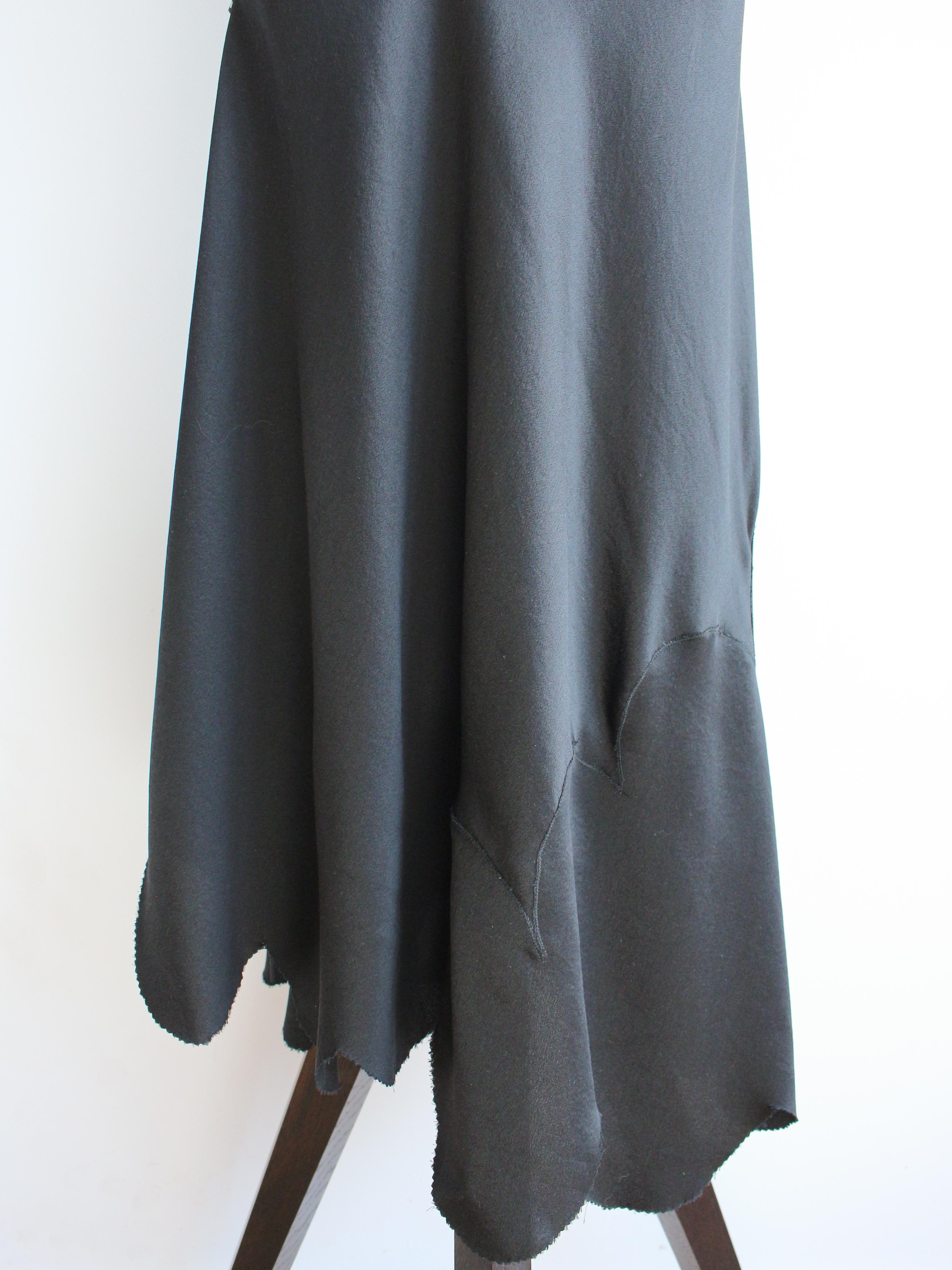 Alexander McQueen S/S04 ‘Deliverance’ Black Bias Silk Dress with Tulle Corset For Sale 7