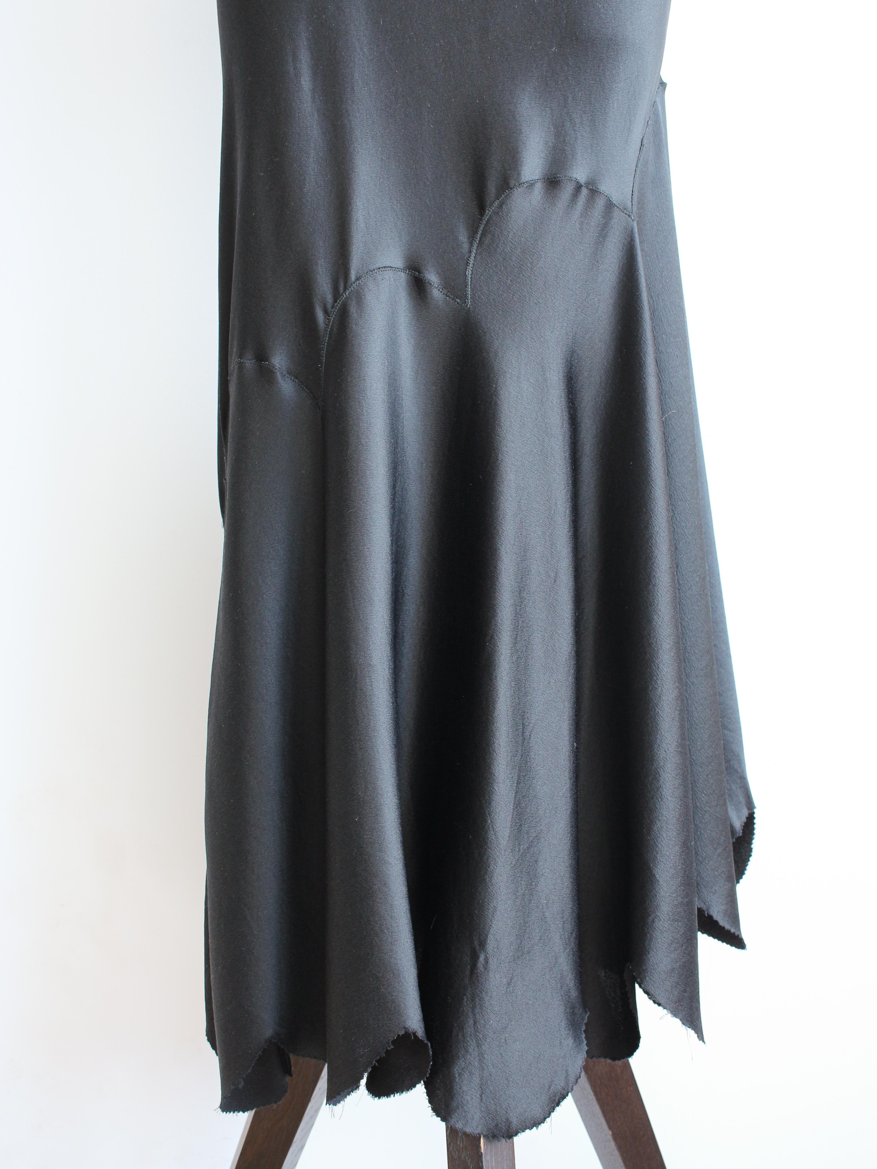 Alexander McQueen S/S04 ‘Deliverance’ Black Bias Silk Dress with Tulle Corset For Sale 8