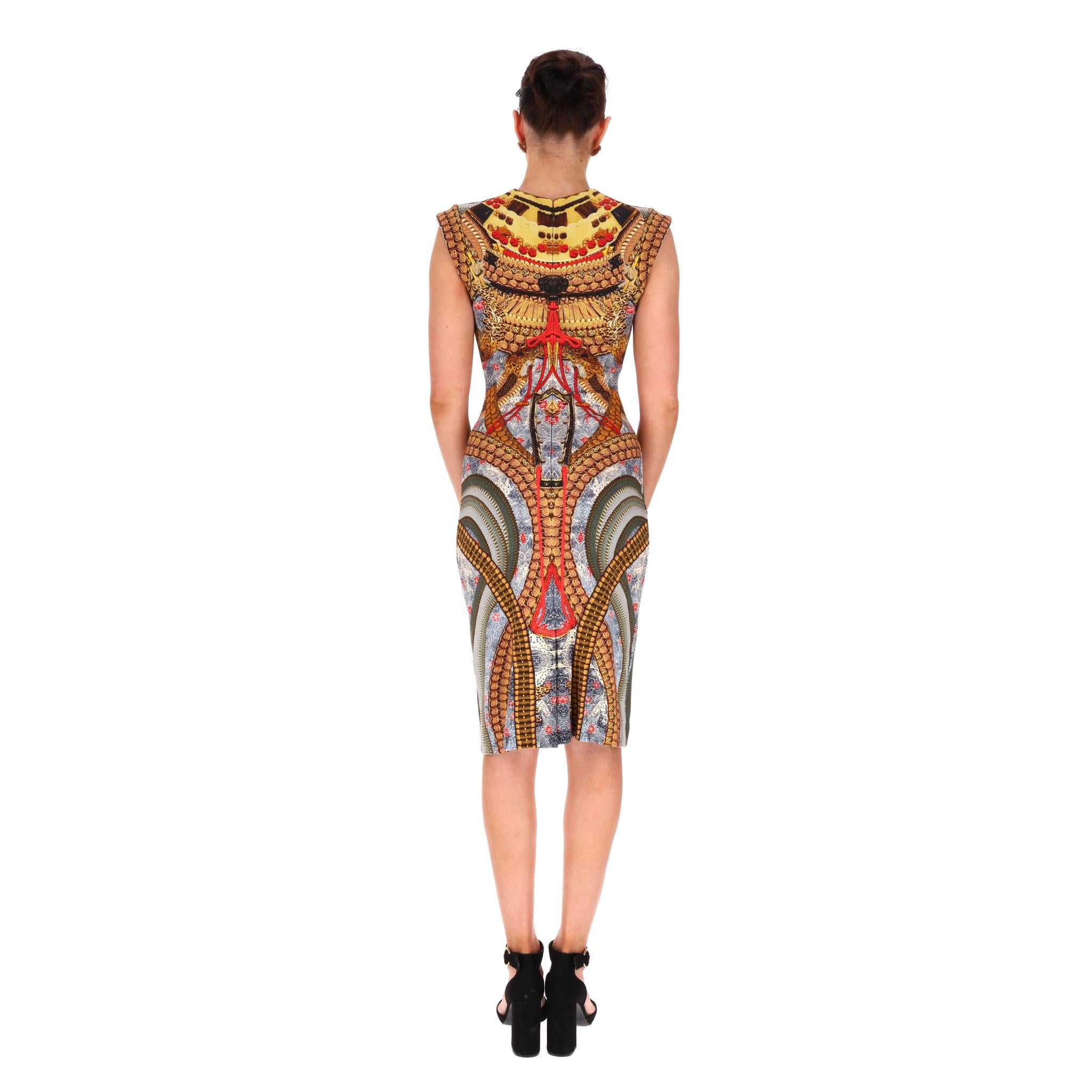 Alexander McQueen Samurai Printed Dress In Excellent Condition In London, GB