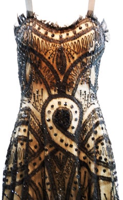 S/S 2007 Alexander McQueen Sarabande Museum Beaded Tulle Gown Dress 38