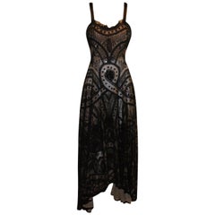 Alexander McQueen Sarabande Museum Beaded Tulle Gown Dress 38, S/S 2007 