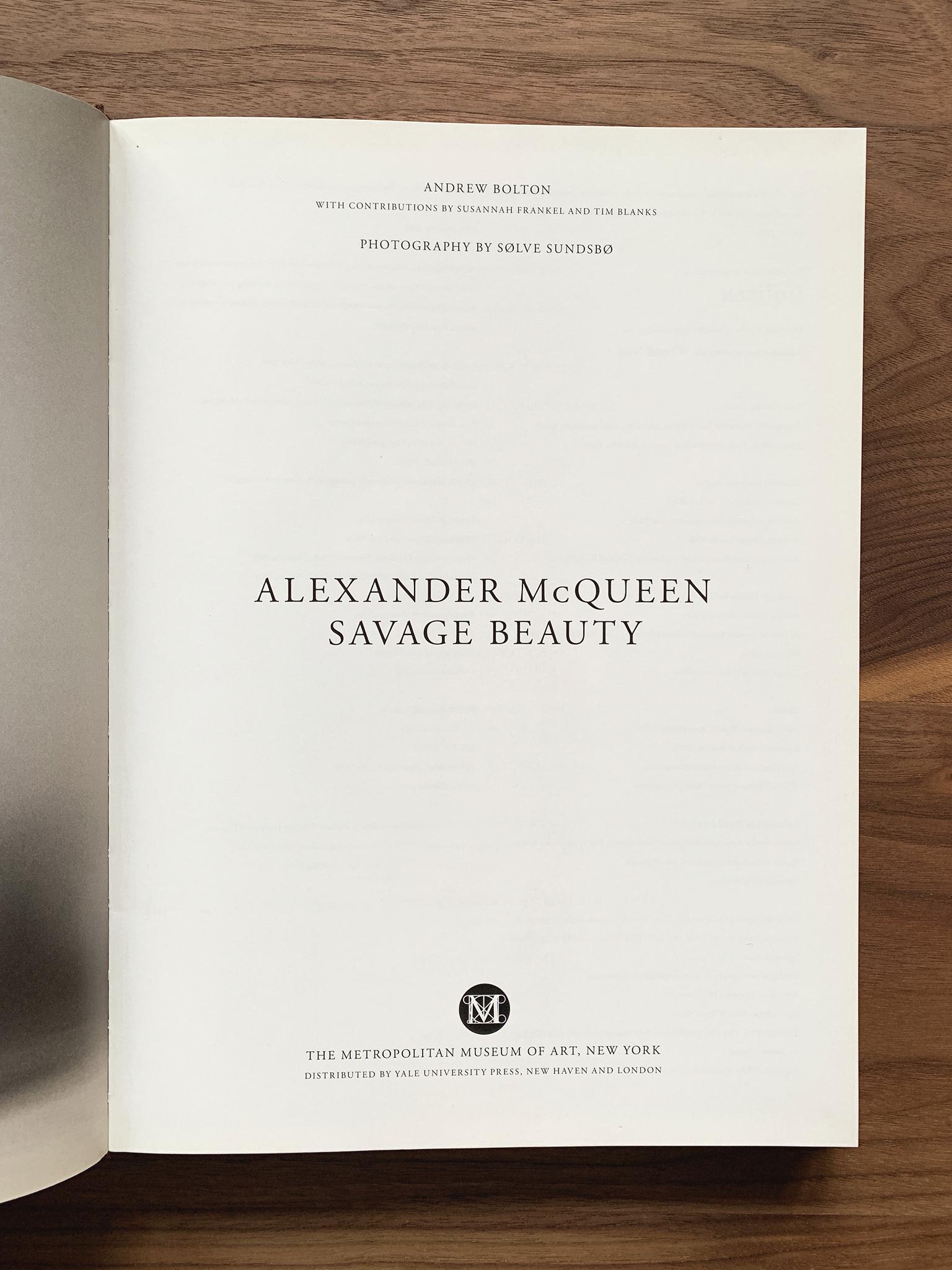 Alexander McQueen, Savage Beauty Exhibition Catalogue 2