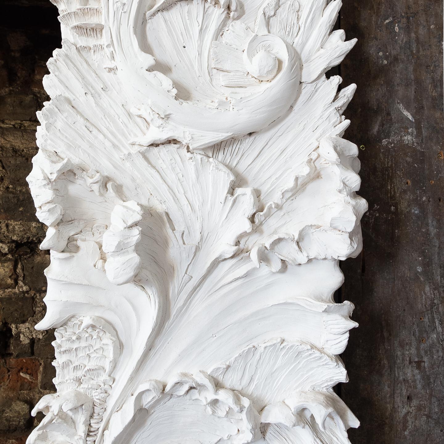 Highly unusual fire surround in the ‘Gothic-Baroque’ taste designed by Sarah Burton OBE and David Collins Studio, cast in Jesmonite, circa 2012.

Removed from the Alexander McQueen flagship store, Number 9 Savile Row, London.

This fire surround