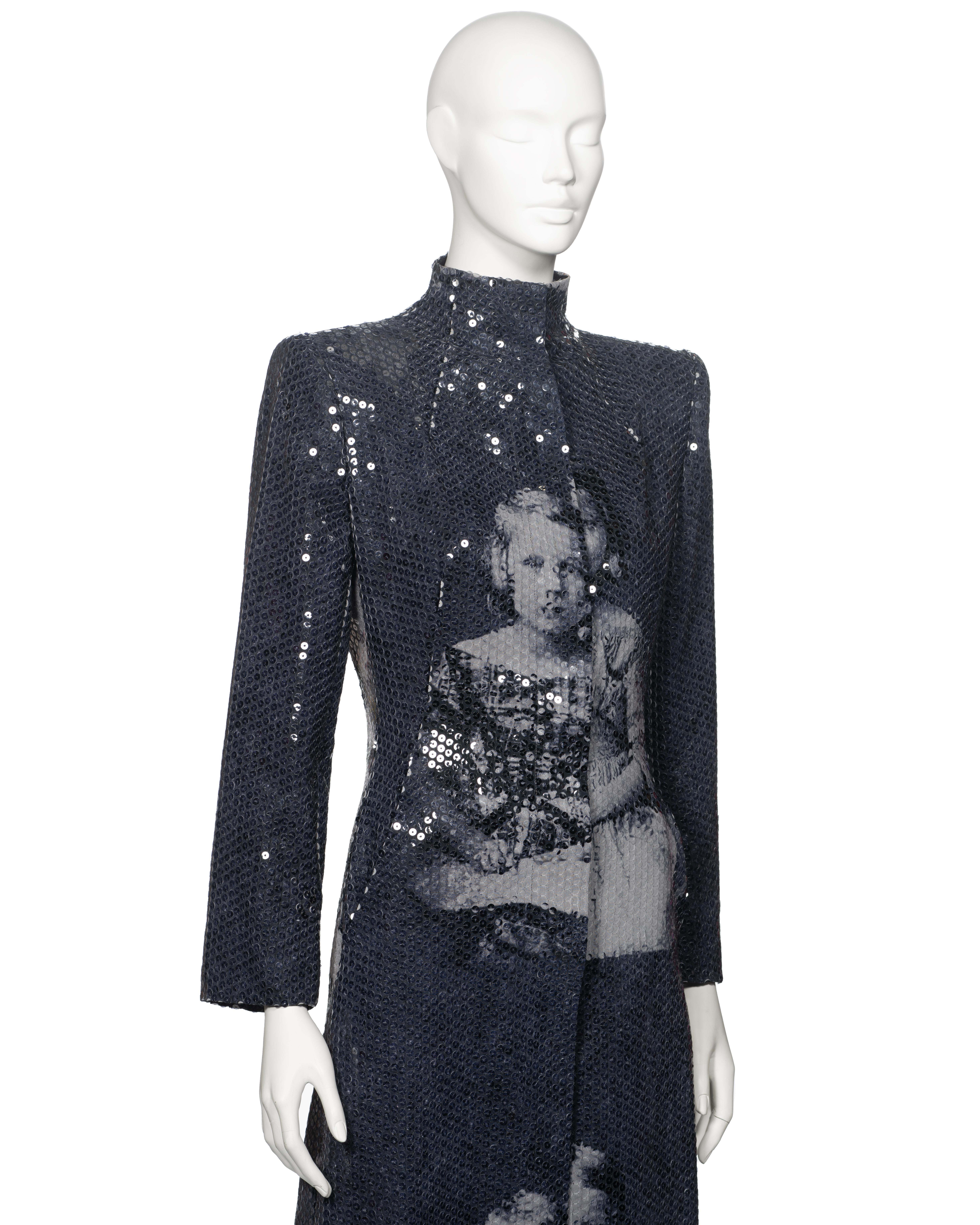 Alexander McQueen Sequin 'Joan' Evening Coat, fw 1998 For Sale 10