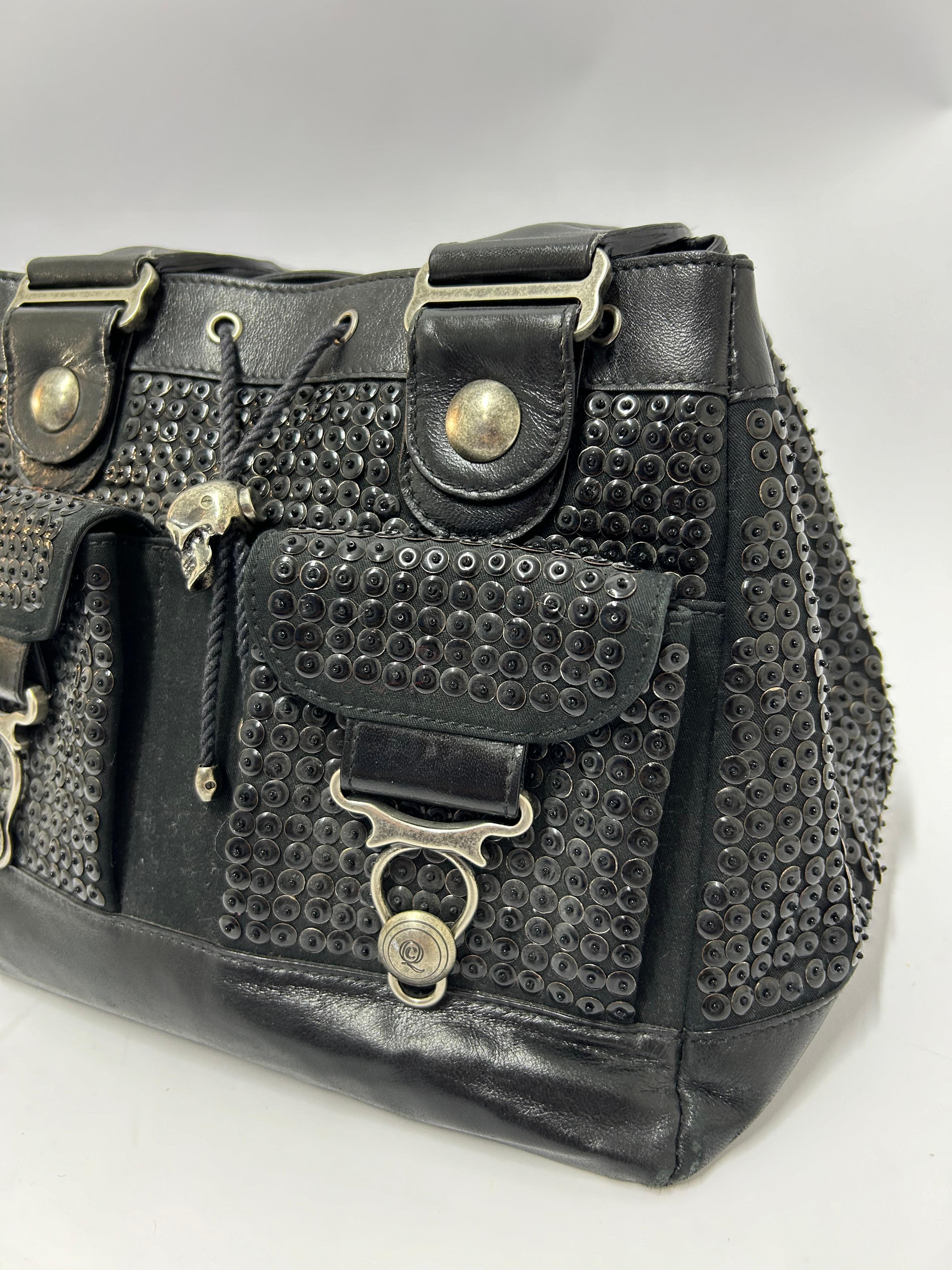 Noir Alexander McQueen - Sac à main avec paillettes