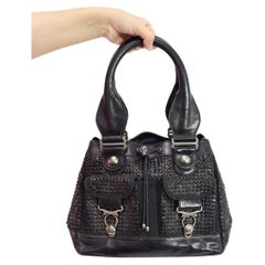 Bolso con asa superior de lentejuelas Alexander McQueen
