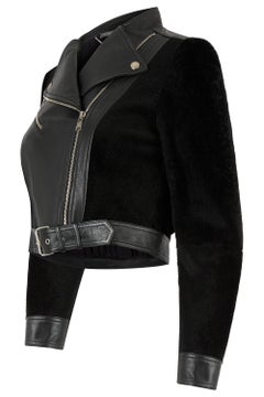 Alexander Mcqueen Shearling Leather Biker Jacket