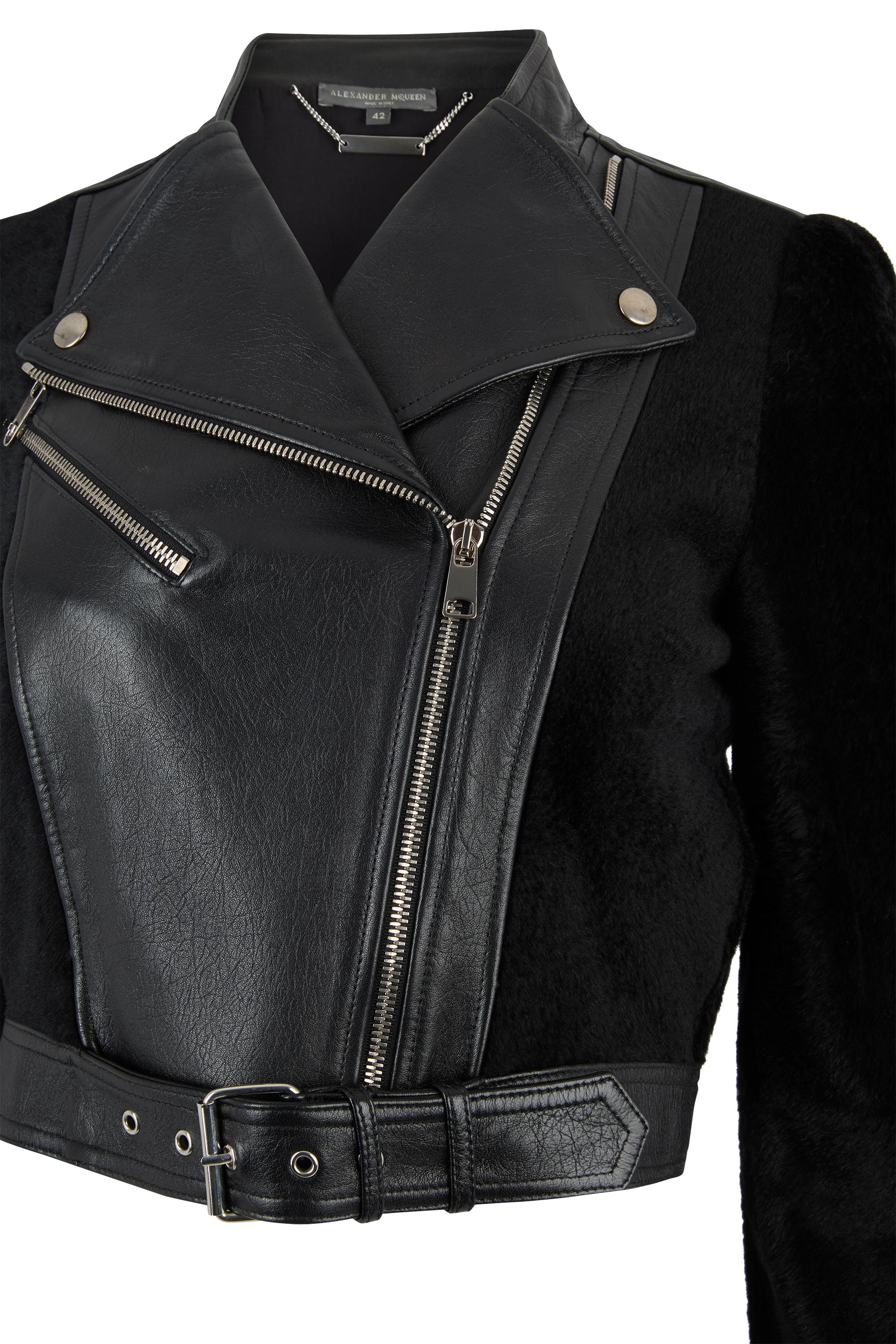 da uomo o donna Alexander McQueen - Giacca Biker in Pelle Shearling in vendita