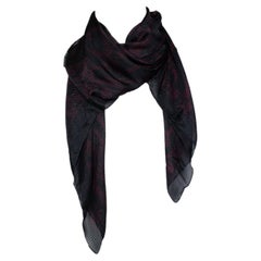 Alexander McQueen, sheer skull printed scarf