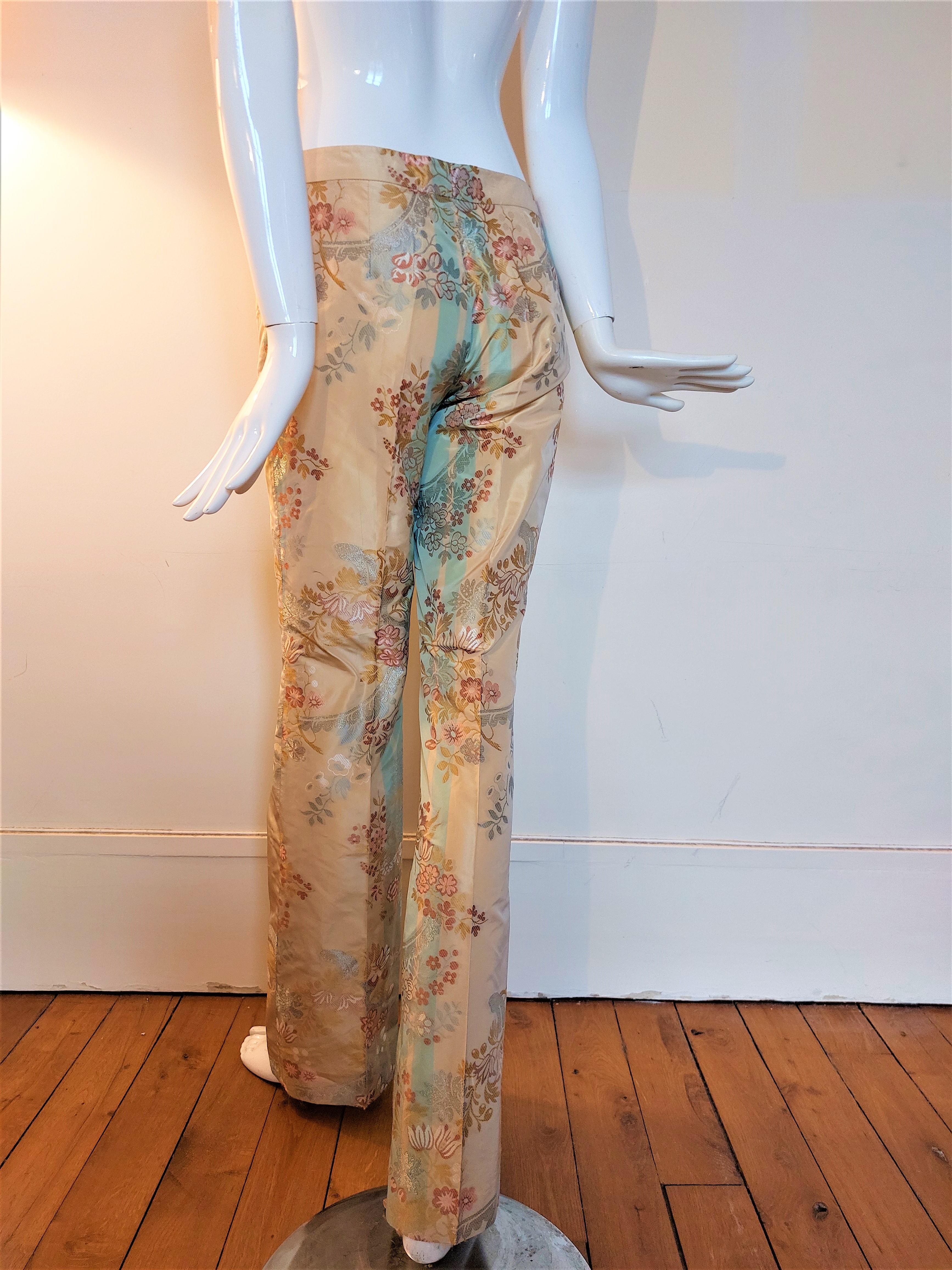Alexander Mcqueen Shipwreck 2000S Silk Brocade Frock Pirate Trousers Jacket Suit For Sale 14