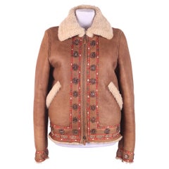 Alexander McQueen Cappotto corto in pelle di pecora anni 2000
