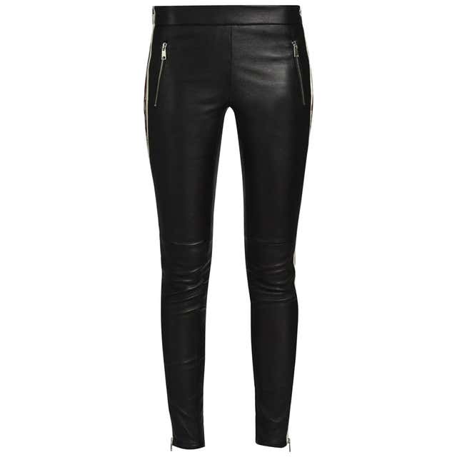 Alexander McQueen Side-Striped Leather Trousers at 1stDibs | alexander ...