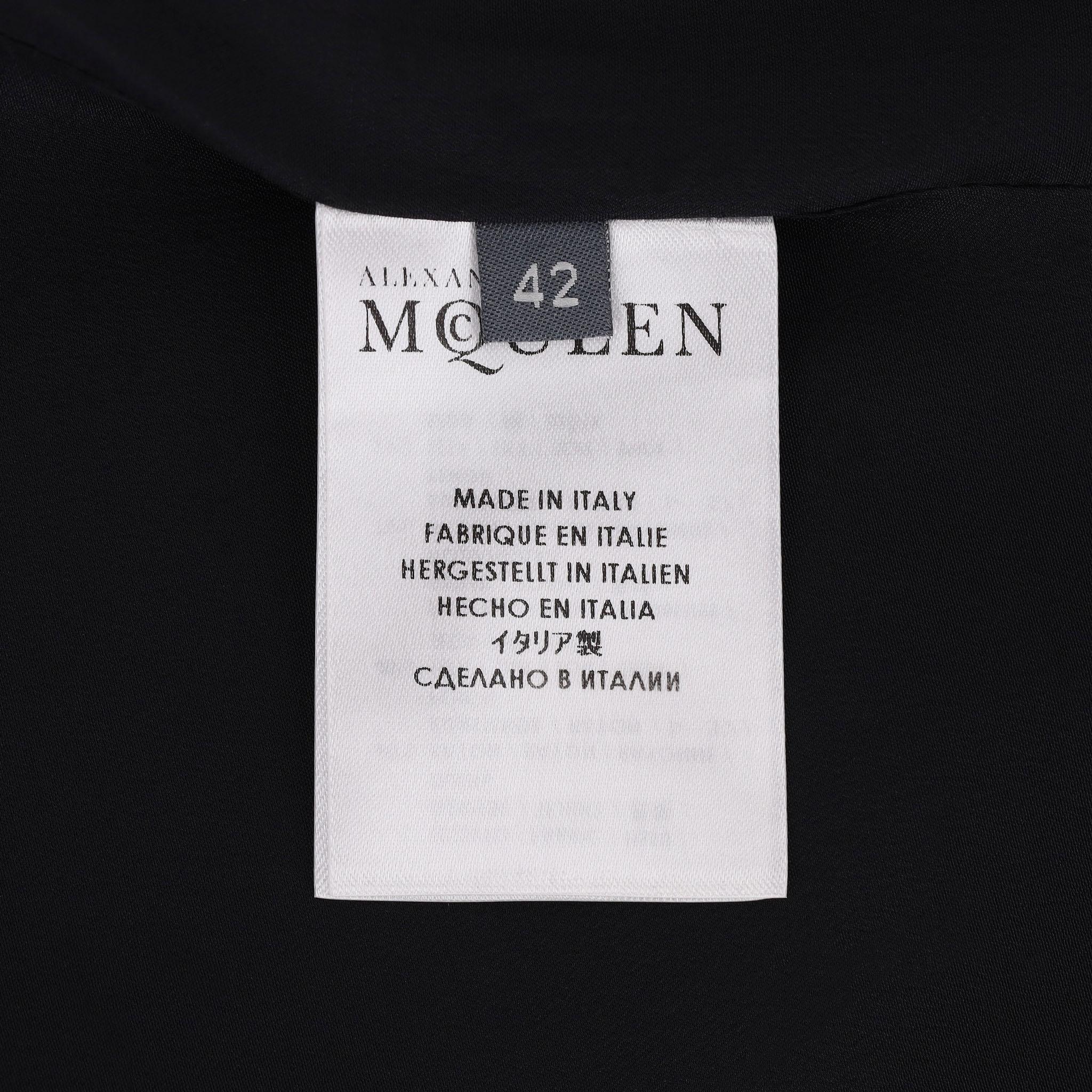 Chaqueta entallada con estampado de damasco digital en mezcla de seda Alexander McQueen en venta 2