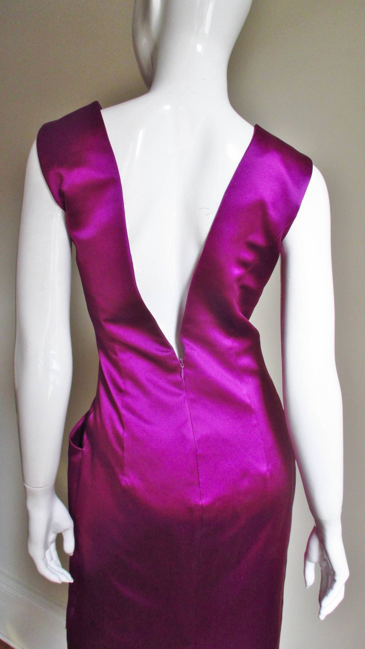 Alexander McQueen New Silk Backless Dress S/S 2008 For Sale 4