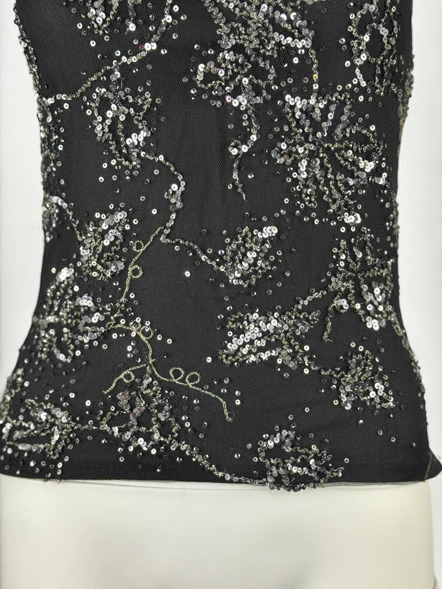 Alexander McQueen - Gilet di seta e paillettes, 2004 In condizioni buone in vendita a Marlborough, GB