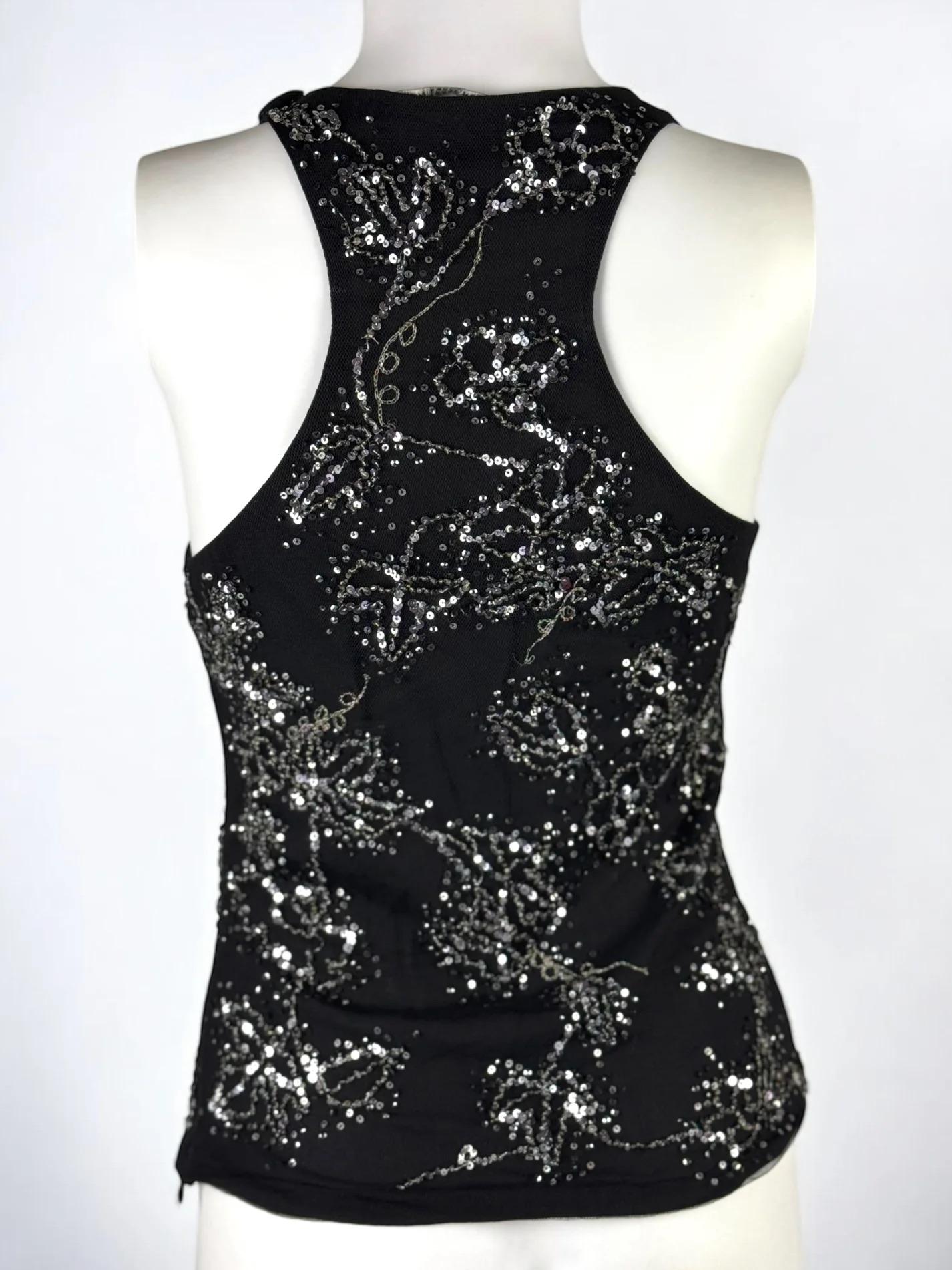 Alexander McQueen - Gilet di seta e paillettes, 2004 in vendita 2