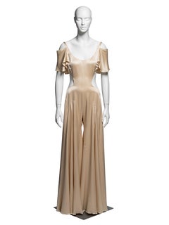 Alexander McQueen - Combinaison en soie à jambes larges et découpes, SS 2004