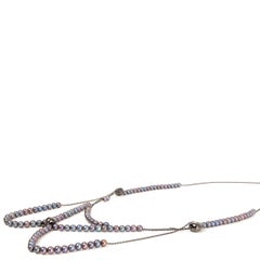 ALEXANDER MCQUEEN silver CULTURED PEARL & SKULL Necklace